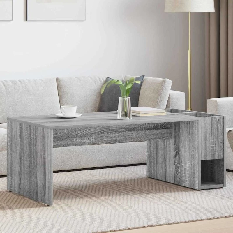 Sofabord Grå Sonoma 101,5x50x37 cm – Konstrueret træ