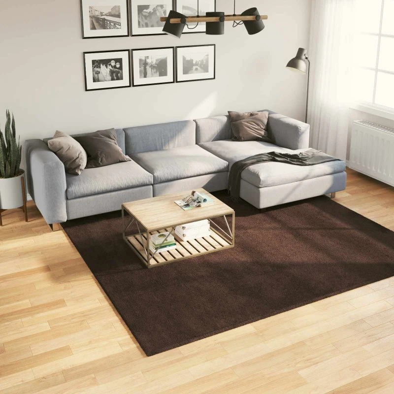 HUARTE Områdetæppe Firkantet 240x240 cm - Brun