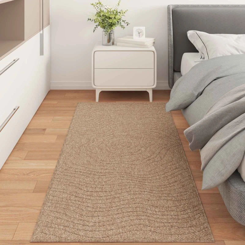 Områdetæppe Moiré Agira 200x80 cm – Natur