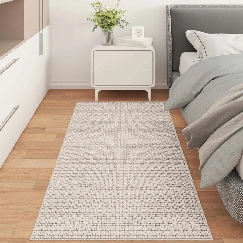 vidaXL FARO Områdetæppe 200x80 cm – Creme, Vaskbart