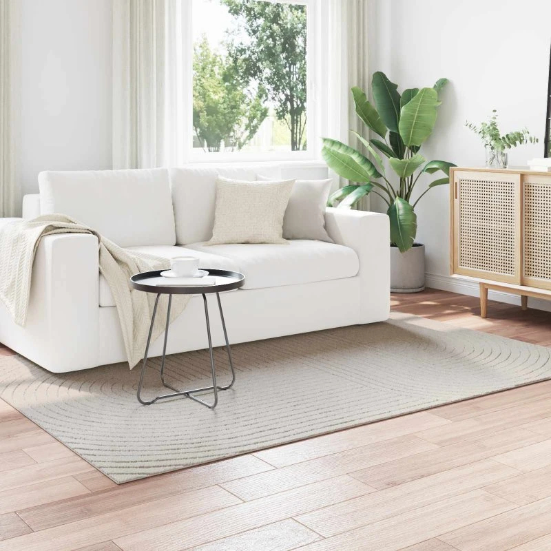 Områdetæppe PALMERAS creme 200x140 cm - polyester