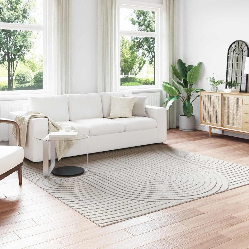 Områdetæppe PALMERAS 240x240 cm Creme