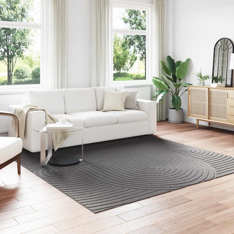 Områdetæppe Palmeras 240x240 cm - Antracit