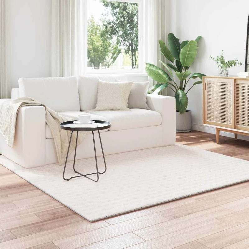 Områdetæppe SIROLO Creme 200x200 cm - Polyester