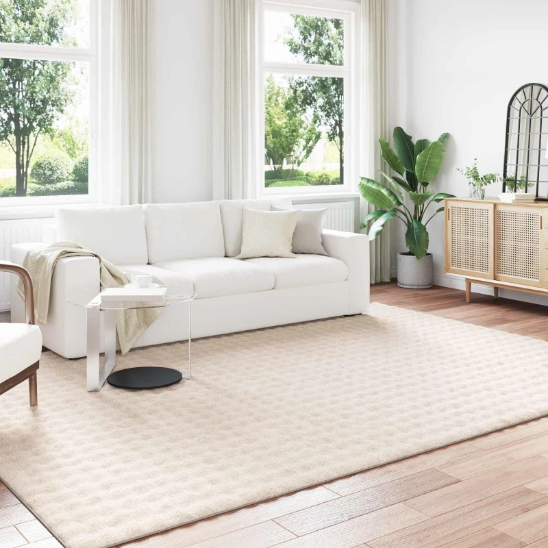 Områdetæppe SIROLO 280x200 cm Beige - Polyester