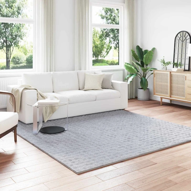 Områdetæppe SIROLO grå 240x240 cm - polyester