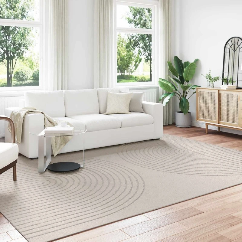 Områdetæppe GALATI rektangulært 280x200 cm creme