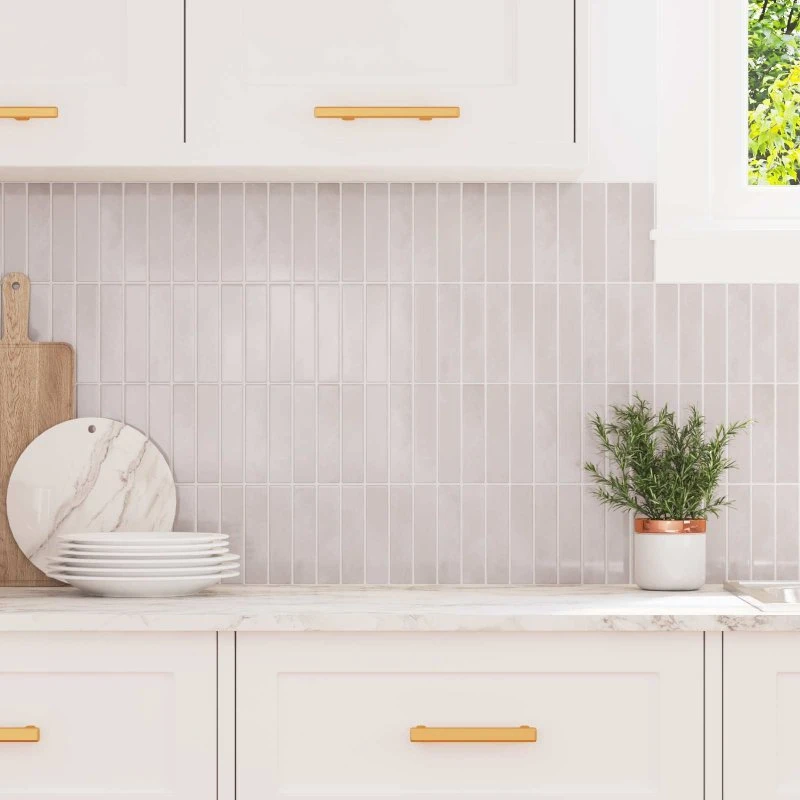 Selvklæbende rektangulære fliser 10 stk Beige 29x23 cm