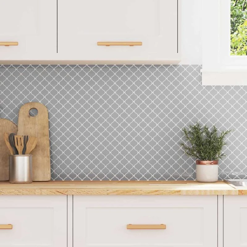 Lanturn Peel-and-Stick Fliser 50 stk Grå 27x27 cm