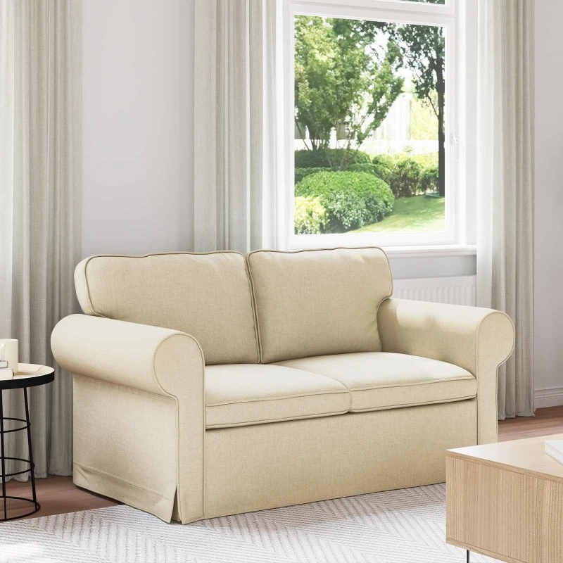 Moderne creme sofa – komfortabel 155/215 x82 x80 cm