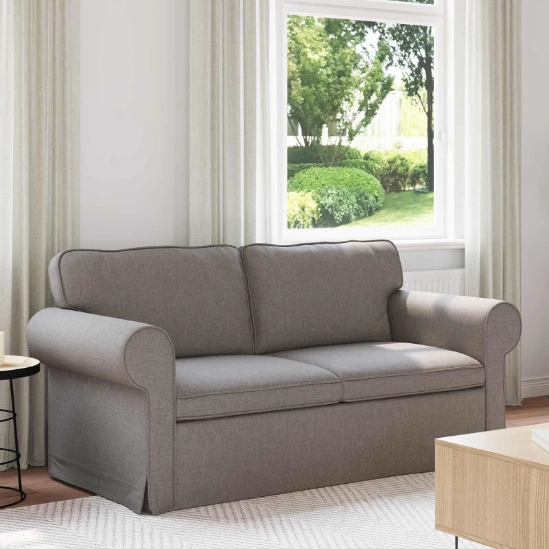 Modulsofa gråbrun 175/215 x 82 x 80 cm, moderne stof