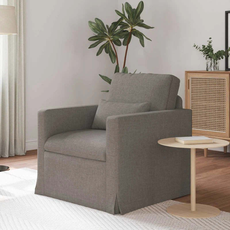 Modulsofa Gråbrun 78x78x80 cm – Stof & Metalramme