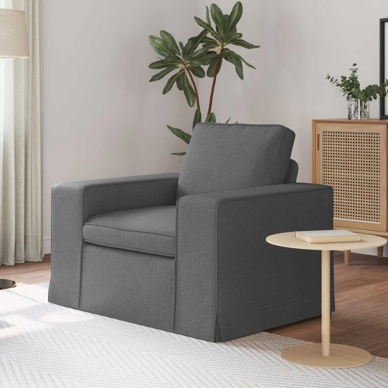 Mørkegrå moderne sofa 103x80x82 cm – stof/metal