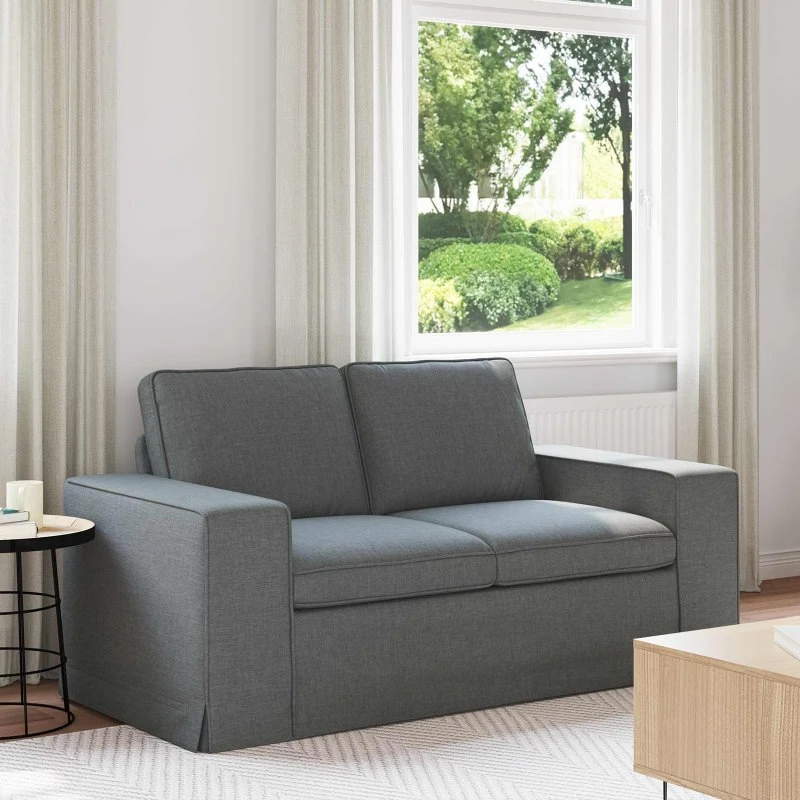 Mørkegrå sofa 162x80x82 cm - stof med metalramme