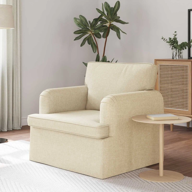 Creme modulsofa med metalramme 84x80x85 cm