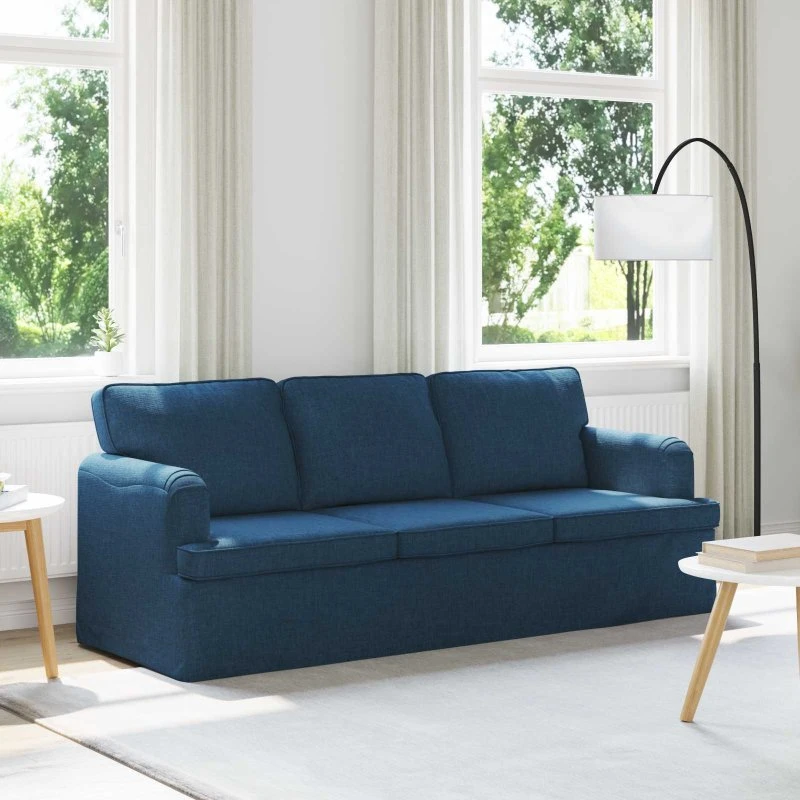 Moderne blå stofsofa 201 x 80 x 85 cm