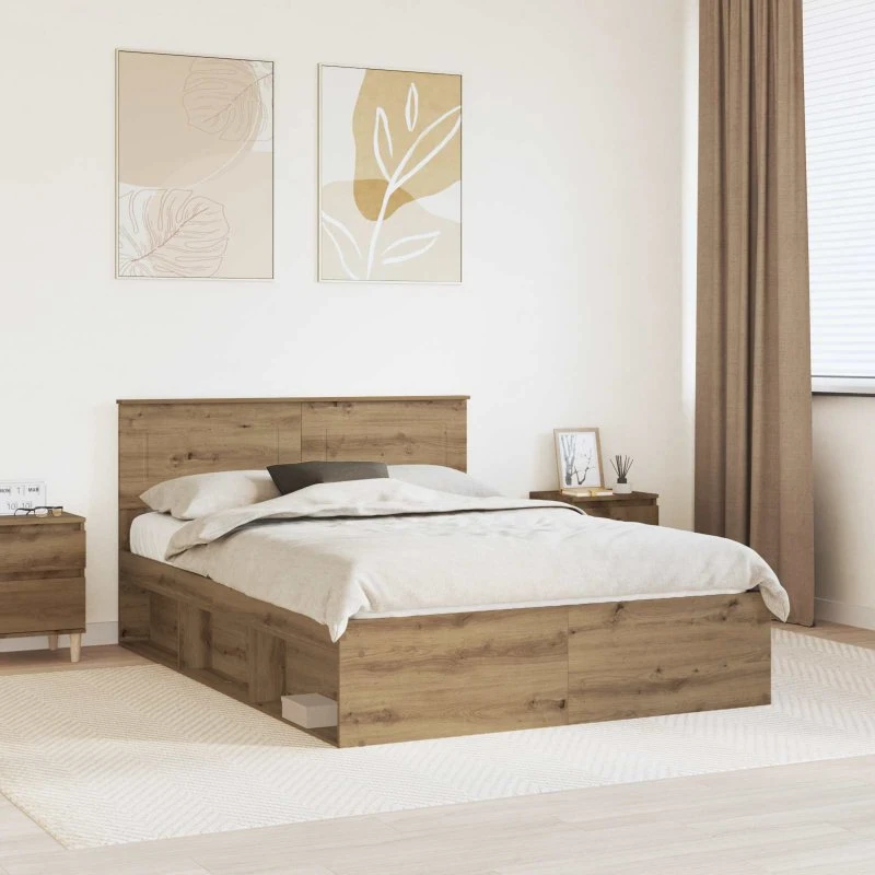 Sengestel Artisan eg 140x190 cm – konstrueret træ