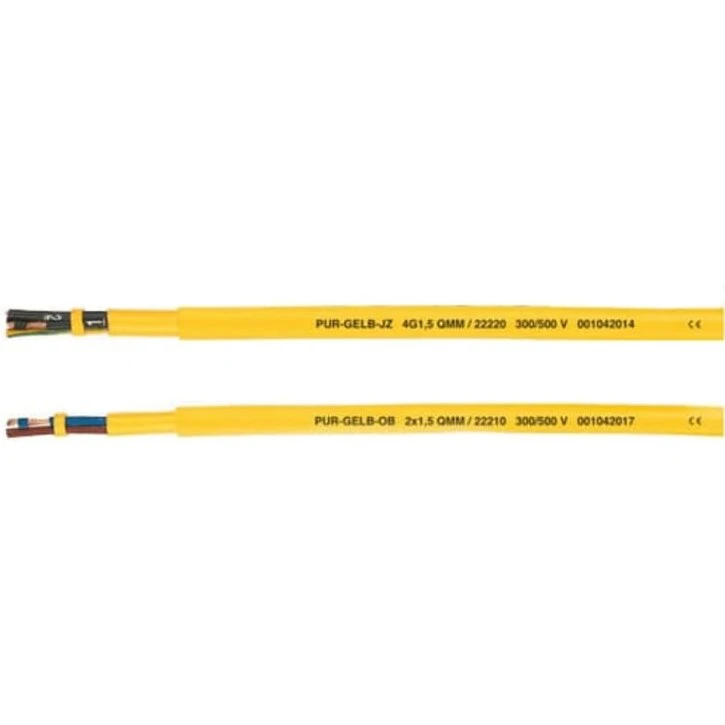 PUR-GUL Styrekabel JB 5G2,5 mm² T500 300/500V