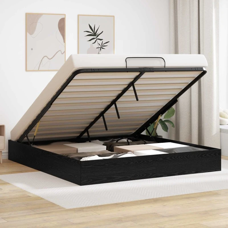 Ottoman sengestel i sort eg – moderne & robust