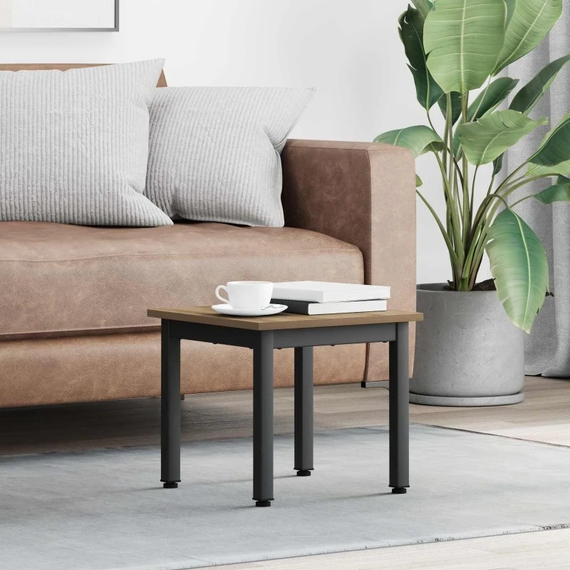 Artisan Sofabord i eg (40x40x36 cm) - Konstrueret træ