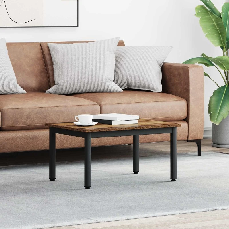 Sofabord i gammelt træ 70x50x36 cm – konstrueret træ