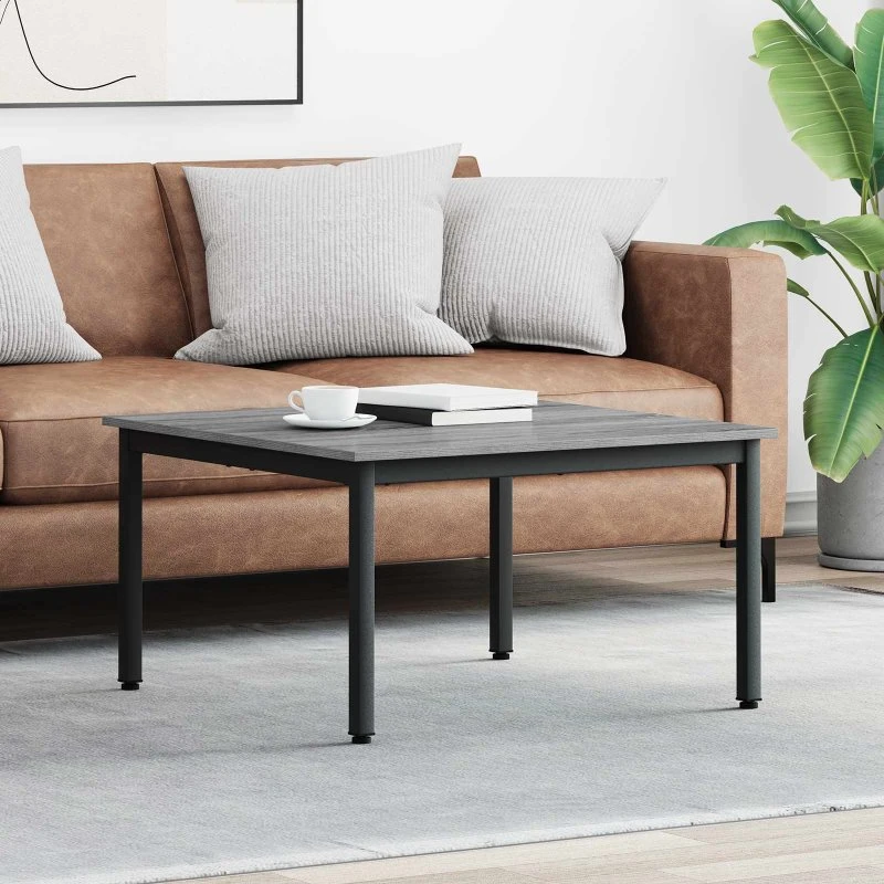 Sofabord Grå Sonoma 80x80x45 cm – Konstrueret træ