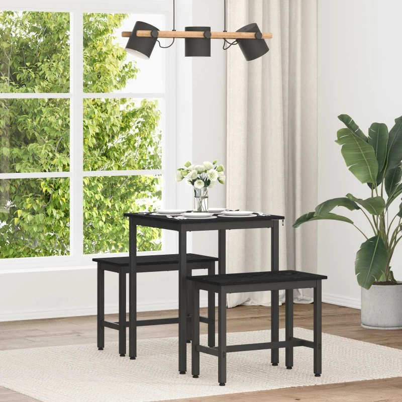 vidaXL Rektangulært Spisebord i Træ og Metal