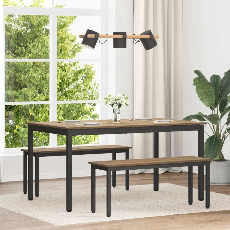 vidaXL METAL spisebord, rektangulært