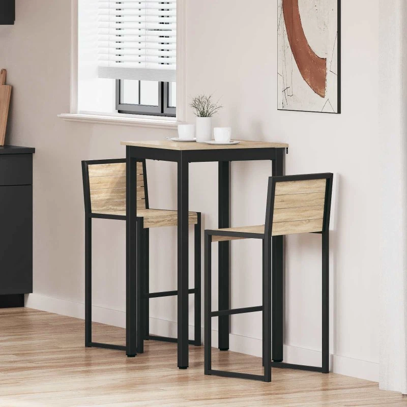 Rektangulært stående barbord i konstrueret træ