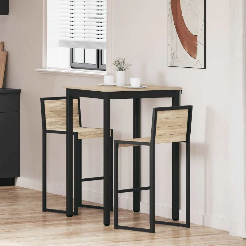 Stående barbord i konstrueret træ – rektangulært