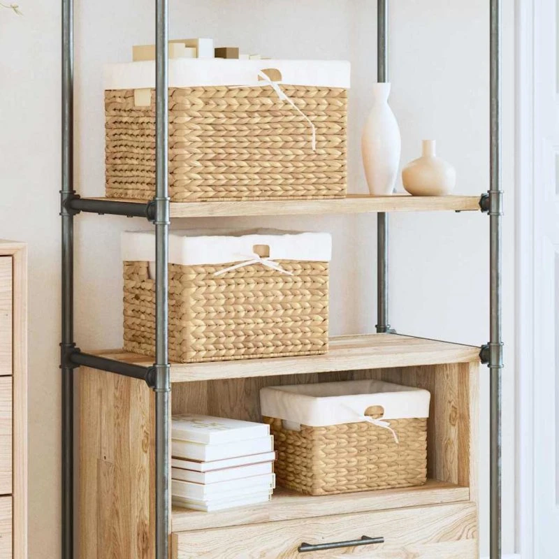 Opbevaringskurve i vandhyacint 3 stk 35x30x25 cm