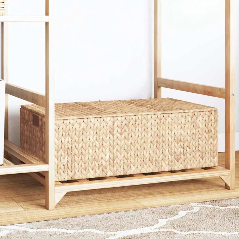 Opbevaringskasse i vandhyacint 60x38x20 cm, natur