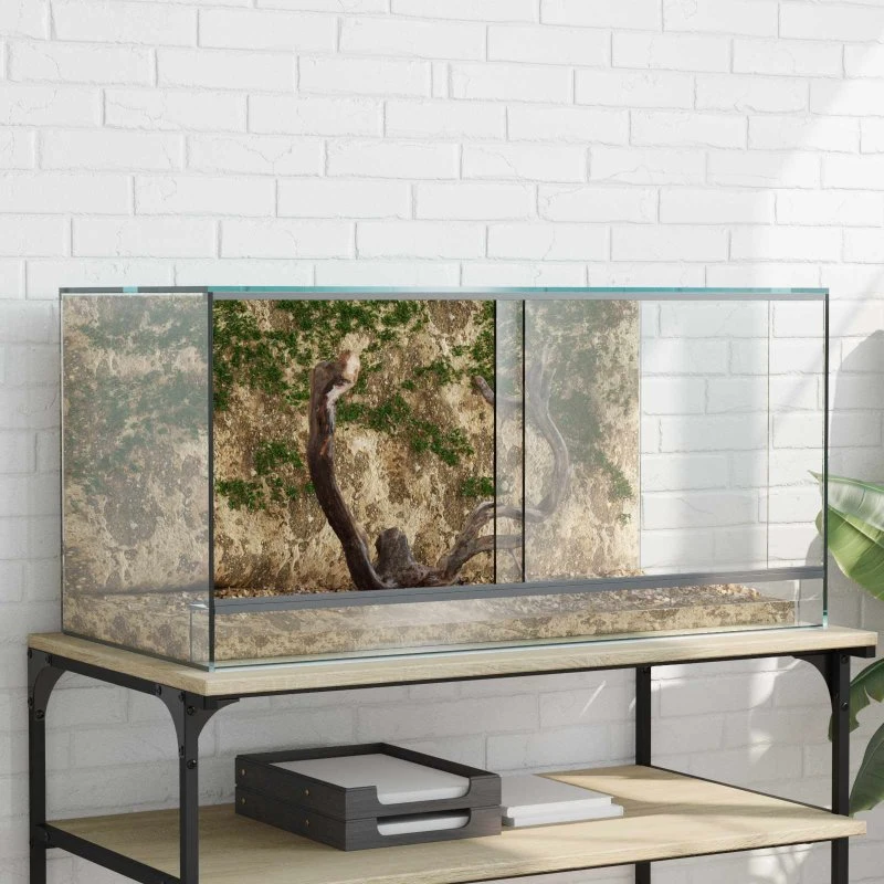 Glas terrarium 80×40×40 cm med opbevaring