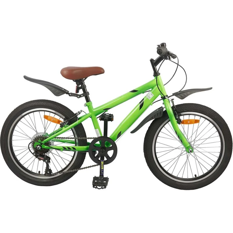 Børnecykel 20" 6-speed – Grøn, 6-11 år