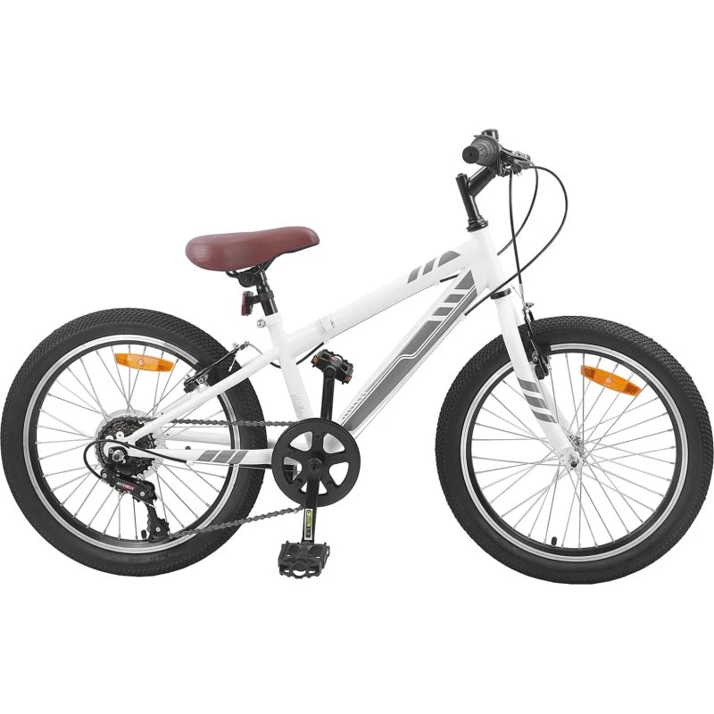 Mountainbike 24" 6-gear til børn 8-12 år – Hvid