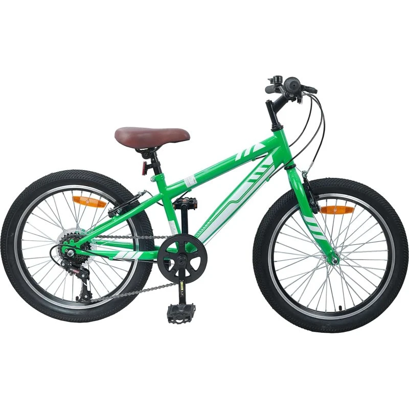 Mountainbike 24 tommer 6-trins til 8-12 år – Grøn