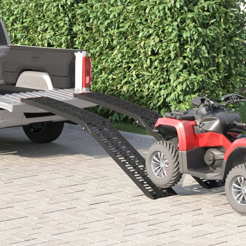 Sammenfoldelig motorcykelrampe 2 stk 340 kg aluminium