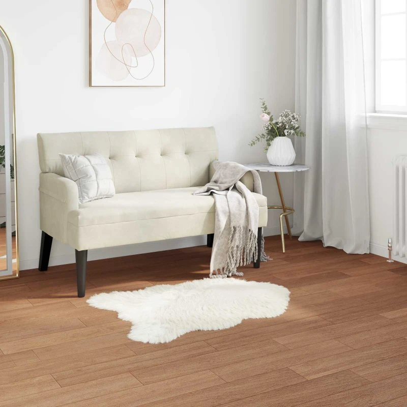 Falsk Fåreskindstæppe Tafalla 80x120 cm - Hvid