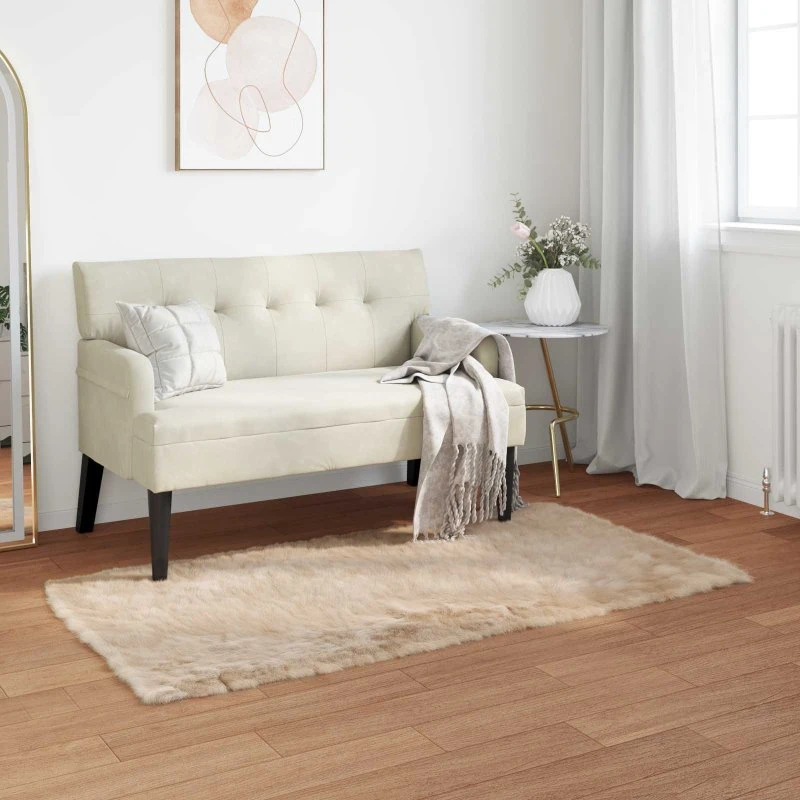 Falsk fårskindstæppe Tafalla 80 x 150 cm – Beige