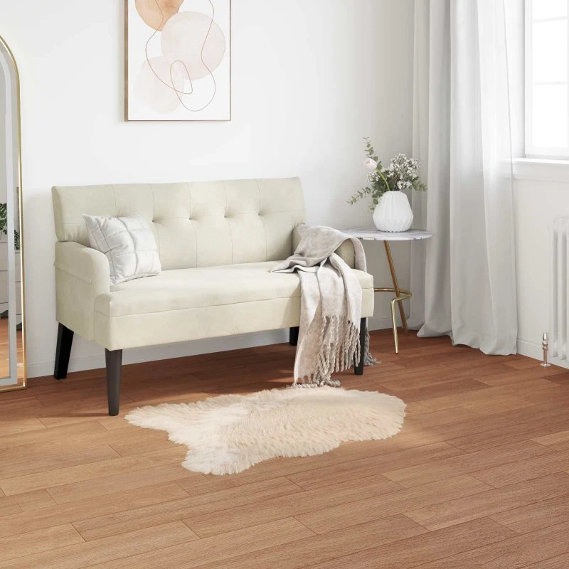 Falsk fårskindstæppe Tafalla Beige 50×80 cm - Polyester