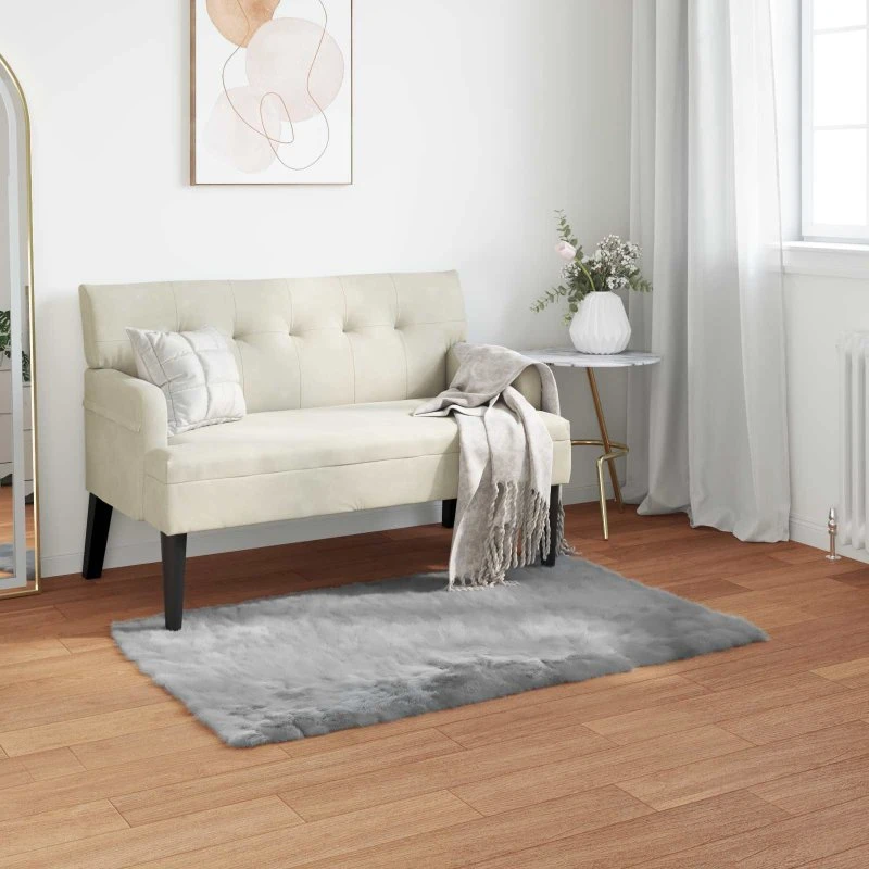 Faux fårskindstæppe Tafalla Grå 80x150 cm