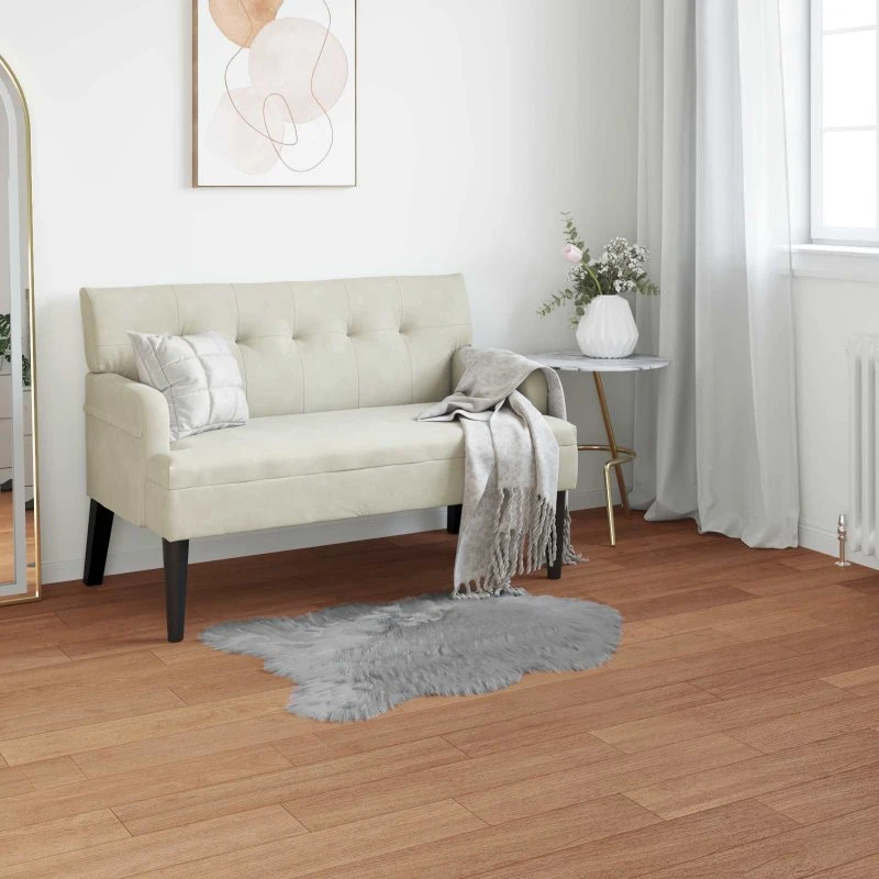 Faux Fåreskind Tæppe Grå 50x80 cm - Kunstpels Polyester