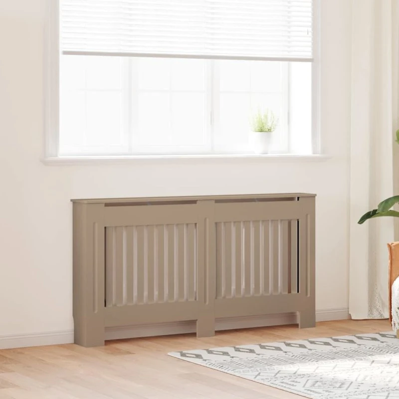 Radiatorafdækning 2 stk 152x19x81,5 cm Brun - Konstrueret træ