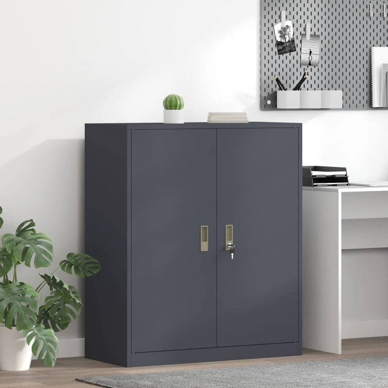 Opbevaringsskab Antracit 90x40x105 cm