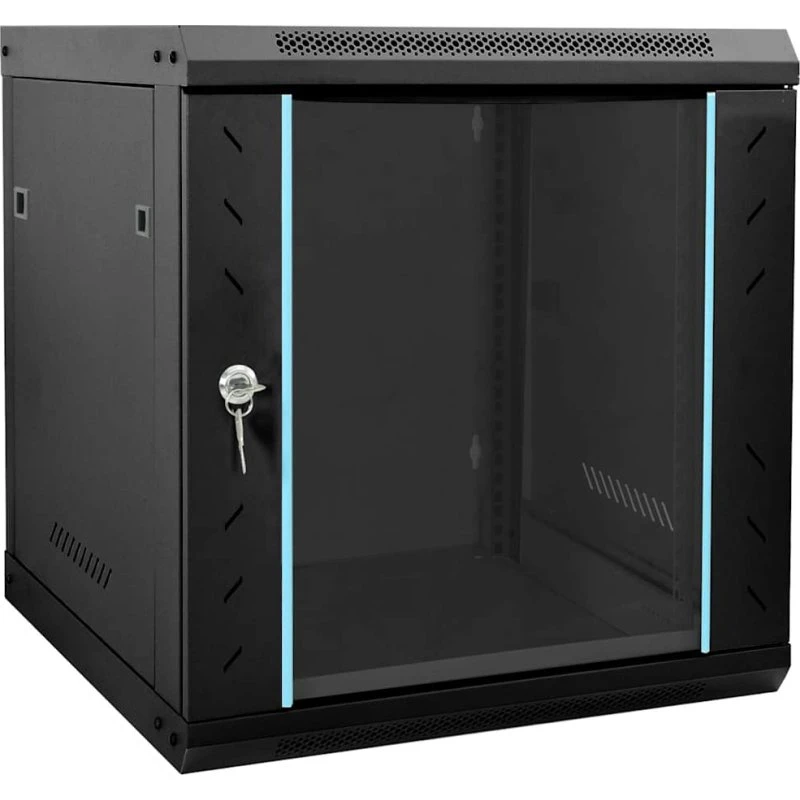 Netværksskab vægmonteret 53x60x60 cm - Sort stål