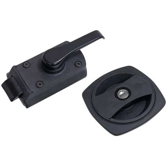 Caraloc 640 dørlås, sort til 21–24 mm døre (højrehængt)