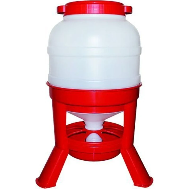 Agrarzone Hopper Foderautomat 30 L, rød