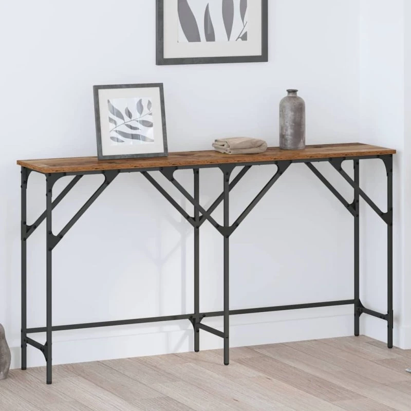 Konsolbord Gammelt Træ 140x29x75 cm – Industrielt