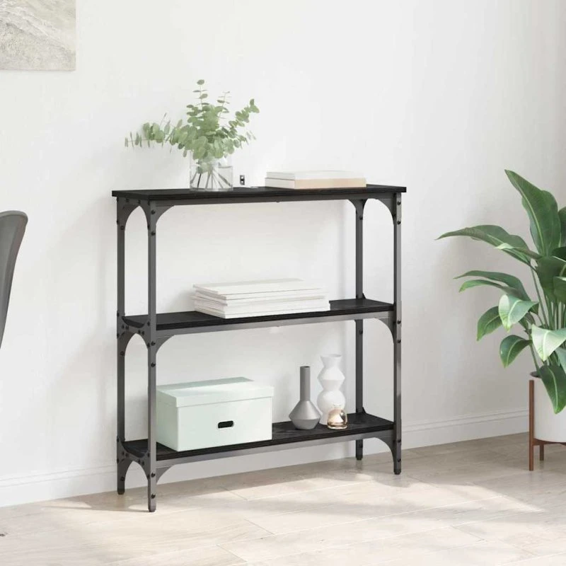 Konsolbord Industriel Sort Eg 75x22,5x75 cm