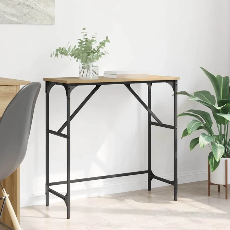 Konsolbord Artisan i Egetræ 75x32x75 cm